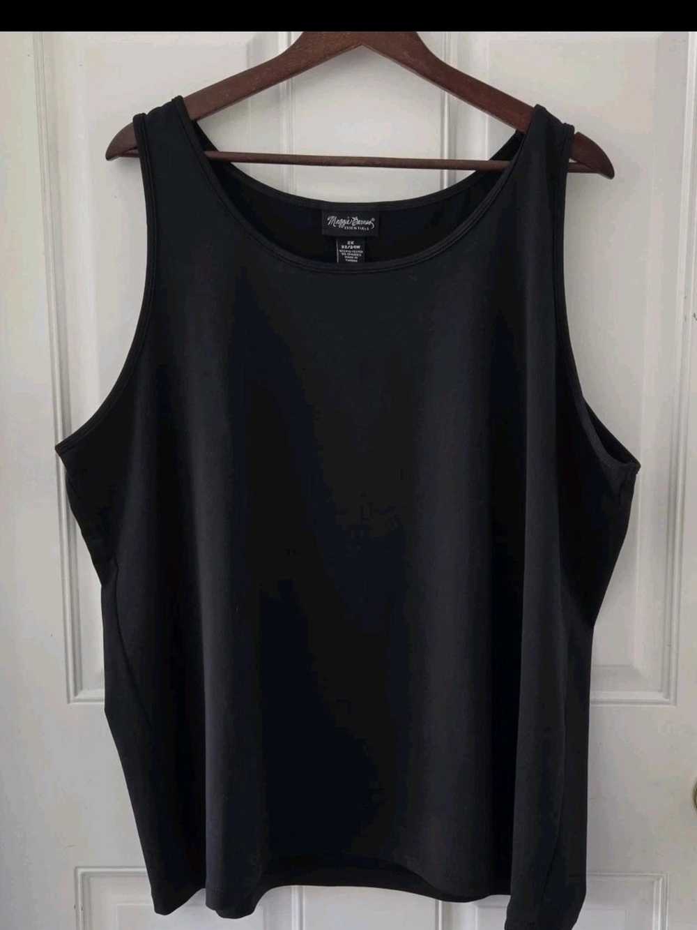Maggie Barnes Black Sleeveless Tank Shell Top Stretch Womens Size 2X